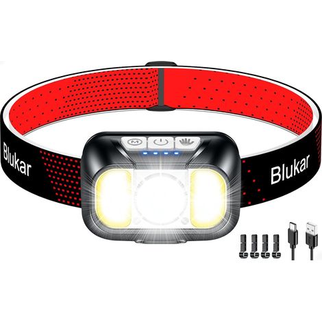2026 Gen2 Lampe Frontale Rechargeable Super Lumineux Torche Frontale LED Puissante, 10 Modes, Gradation Continue, Capteur Mouvement, Étanche, 1400 mAh Amélioré Longue Durée pour Course/Randonnée (1/5)