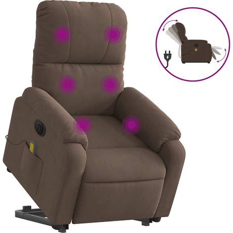 Maison Exclusive - Massagesessel Aufstehhilfe Elektrisch Braun Mi