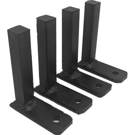 DMS – Lot de 4 fixations en acier prépeint pour grille de défense – Dimensions 15 x 15 mm – Fixation rapide par vissage – Pour installation sécurisée (1/5)