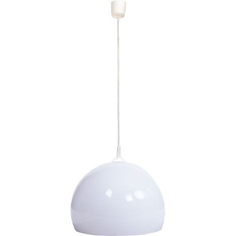 [NEUWERTIG] Pendelleuchte HHG-655, Hängelampe Hängeleuchte Lampe, Ø 40cm Schirm, Kunststoff weiß (1/5)