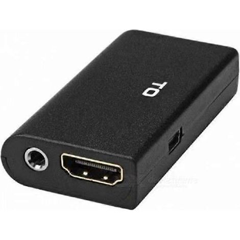Adaptateur portable avec boîtier métallique et sortie audio 3,5 mm (1/4)