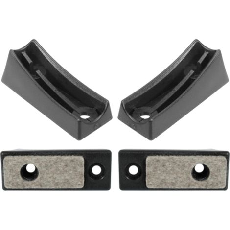 4X Embout Plastique Noir Patin Feutre Pied Chaise Cantilever Tube Rond pour extrémité incurvée Meuble Protection Fauteuil Guide Angle Feutrine, 25mm (1/3)
