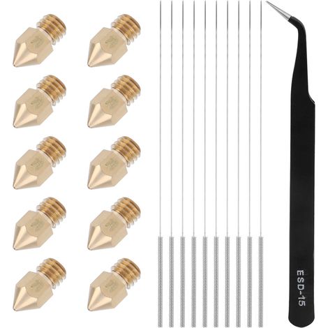 0,4-mm-Düsenreinigungsnadel-Pinzetten-Set aus Edelstahl für MK8 3D-Drucker-Zubehör (1/5)