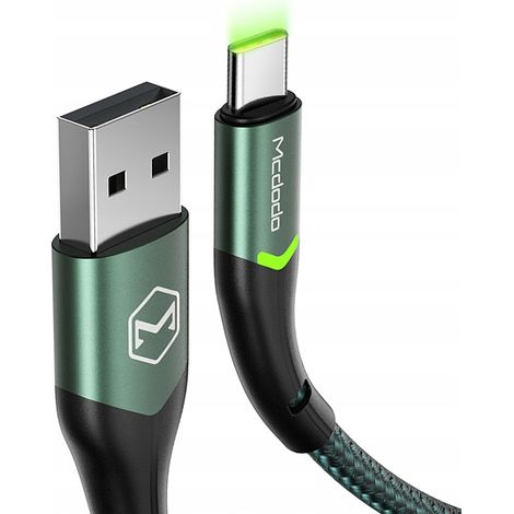 Câble USB-C Mcdodo à charge rapide pour chargeur Samsung, USB Type-C avec LED, 1 m (1/5)