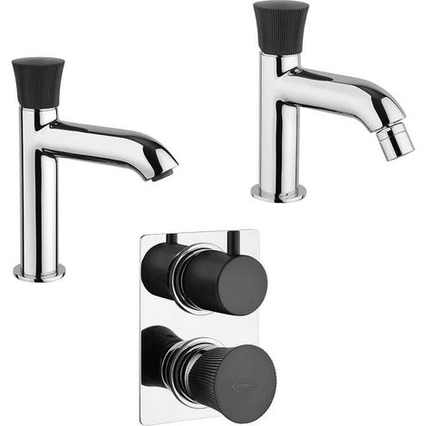 Set miscelatori incasso doccia con deviatore lavabo e bidet Jacuzzi Rubinetteria serie Illumina (1/5)