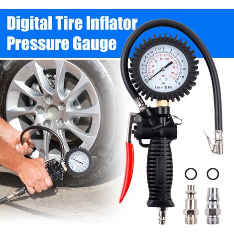 Mechanical needle-type tire inflator gun (European, Japanese and American standards), tire inflator, pressure gauge, automotive repair tools (1/5)