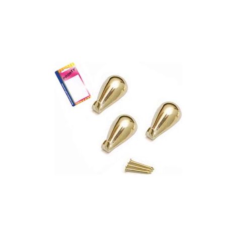 GANCI PER QUADRI A GOCCIA ORO IN BLISTER- - mm.27, in bl.3 pz. - 12 blister