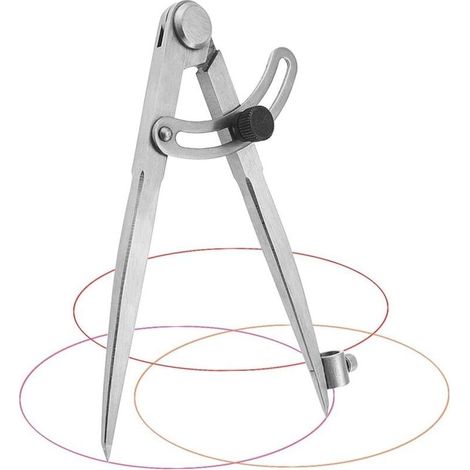 Compas Menuisier 20 cm Compas Menuisier Professionnel en Acier au carbone Compas Grand Diamètre pour Cercles de Dessin, Menuiserie, Travail Du Métal et Travail Du Cuir (1/5)