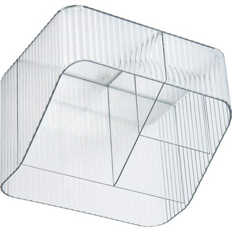 Aufbewahrungsbox für den Schreibtisch, trapezförmiger Organizer, Sortierbeutel aus PP-Kunststoff für Make-up-Pinsel, 4 Fächer, transparent (1/5)
