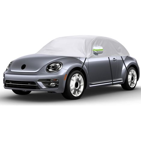 Housse de Voiture Imperméable Remplacement pour VW Beetle 1998-2019, Demi Housse de Voiture Résistante Aux UV, Anti-Poussière Demi Garage, pour Extérieur et Intérieur,Personnalisé pour VW Beetle 1998- (1/5)