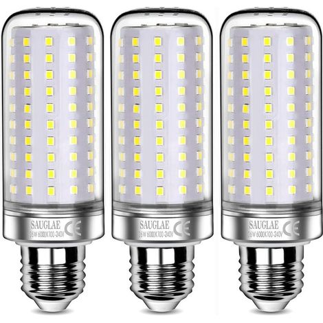 26W LED Bulbs, 200W Incandescent Bulb Equivalent, 3000Lm, 6000K Cool White, E27 Edison Screw Bulbs, 3 Pack [Energy Class E]