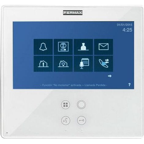Monitor smile 7" blanco con tecnología full IP y capacidad de almacenamiento de 128 imágenes
