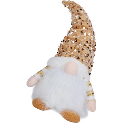 Rudolph Plüsch-Zwergpuppe mit Licht, Weihnachtsdekoration, weicher Griff, goldener Weihnachtsschmuck für Zuhause (1/5)
