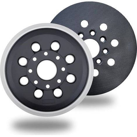 Plateau auto-adhésif de ponçage électrique plateau adhésif en PU à 8 trous de 5 pouces 123mm adapté au Dr. G\nEX125-1A (1/5)