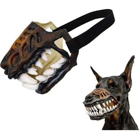 Muselière réaliste pour chien, masque avec dents effrayantes, déguisement d'Halloween, sans sang, taille M.