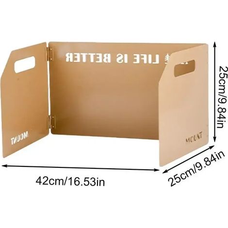 Pare-vent pliable pour réchaud de camping, protection contre le vent pour réchauds de pique-nique, réchauds à cassette et réchauds de cuisine portables. (1/5)