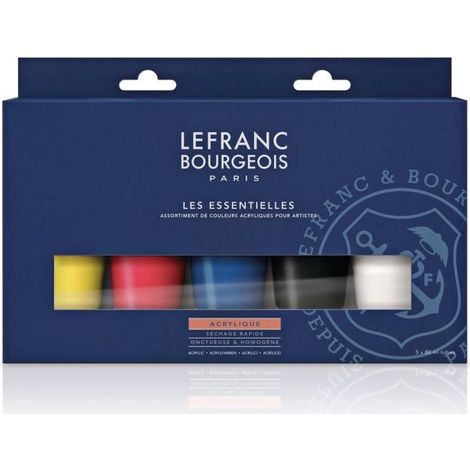 LEFRANC BOURGEOIS Acrylique fine set les essentielles 5 tubes 80 ml