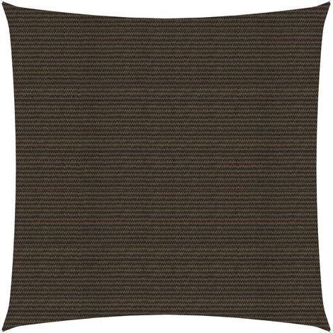 Voile d'ombrage 160 g/m² marron 5 x 5 m PEHD (1/5)
