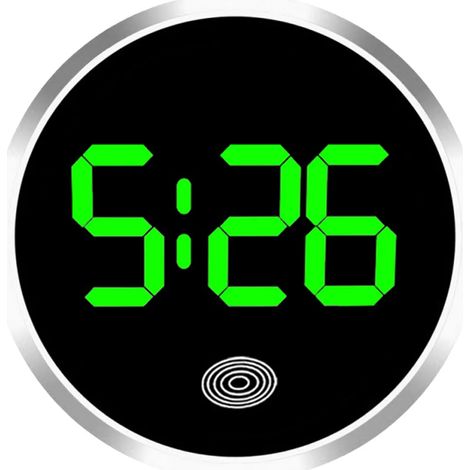 Orologio digitale da cruscotto per veicoli, orologio per auto, display a LED, orologio per auto con schermo tattile, installabile sul cruscotto. (1/5)