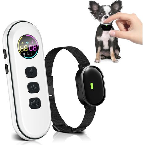 Colliers pour habiller petits chiens, ultra-léger et fin, avec télécommandes, 2,3 kg à 13,6 kg et chiens moyens, 198 niveaux, étanches, rechargeables (non automatiques). (1/5)