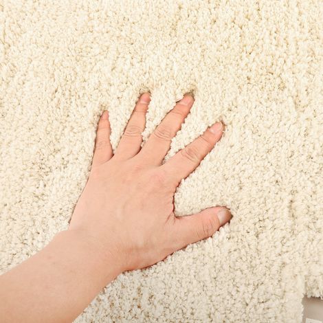 Tapis de sol en polaire berbère absorbant l'eau et antidérapant pour salle de bain ou entrée, beige, 50 x 80 cm (1/5)