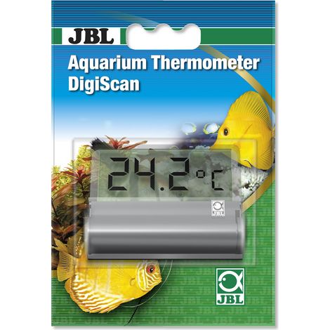 JBL Aquarium Thermometer DigiScan - Digitales Aquarienscheiben Klebethermometer