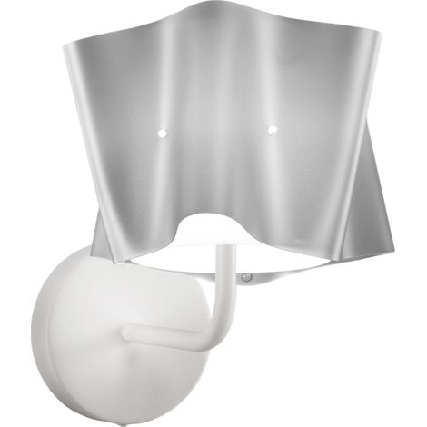 Applique Moderna Folio Polilux ® Argento E Metallo 1 Luce E27 (1/2)