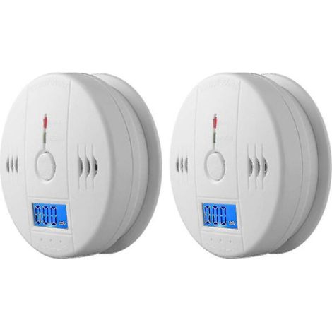 Set di due rilevatori di fumo e monossido di carbonio con schermo LCD. (1/5)