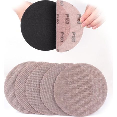 Tappetini abrasivi in tela da 150 mm, 30 pezzi, carta vetrata a grana 180 per levigatrici per cartongesso