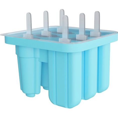 Dailygoods, Moldes reutilizables para helado, 6 piezas, Moldes de silicona para polos, Flexible, Molde para polos (1/5)
