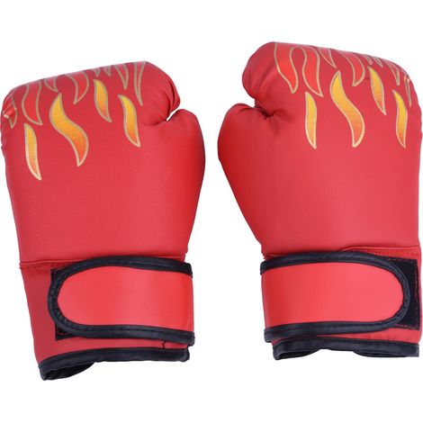 Gants de boxe enfant pour sac de frappe, kickboxing et grappling - Rouge (1/5)