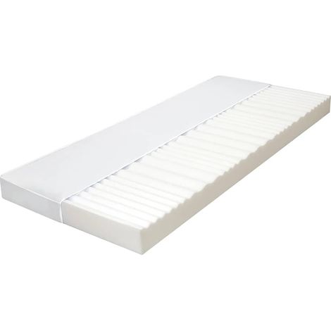 Materasso 100x200 cm 7 Zone Schiuma di Poliuretano 10 cm H2 H3 vidaXL (1/5)