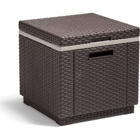 Allibert 201310 Ice Cube, Sgabello Frigorifero In Plastica, Marrone, 41 x 41 x 41 cm (1/7)