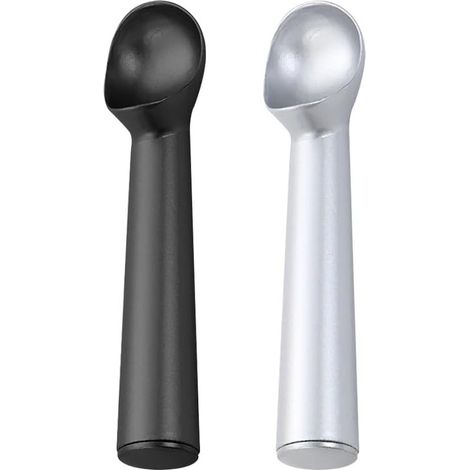 Lot de 2 cuillères à crème glacée professionnelles en aluminium (1/3)