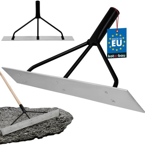 KOTARBAU® Régle à Béton - Acier - 62,5x9 cm - Régle Maçon - Argent Noir - Outil Maçon - Lame Lisse - sans Manche - pour Tirer le Béton (1/5)