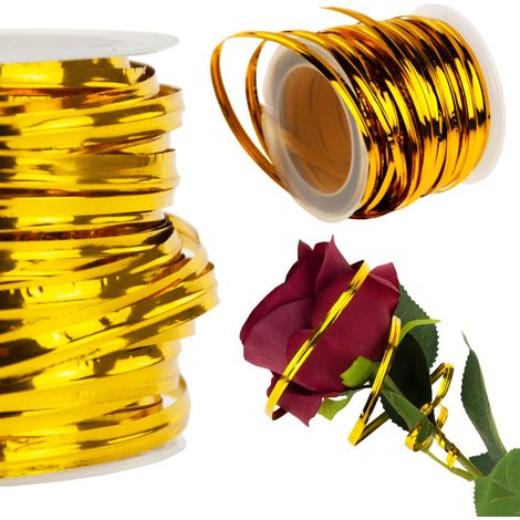 TG42193-2 Dekorativer Draht 15 m Blumendraht Goldfarben