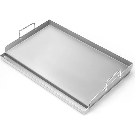 Plancha universelle pour barbecue, 63,5 x 40,6 cm, avec poignée amovible, universelle, compatible avec barbecue à gaz et barbecue au charbon de bois, poêle pour hamburgers, viande, légumes (1/5)