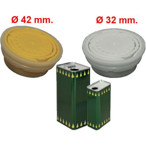 Tapas de plástico para latas – Diámetro 42 mm – Paquete de 1800 piezas – Para uso profesional