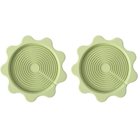 2 sous-verres imperméables et isolants thermiques pour bouillotte, diamètre 23,5 cm, silicone, vert/rose/bleu (1/5)