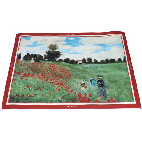 Set de table, napperon, champ de coquelicots de Monet, décoration de table, salle à manger, maison (1/3)