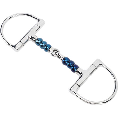 Mors de cheval en acier inoxydable 125 mm, anti-morsure, anneau en D, pour élevage équin (1/5)
