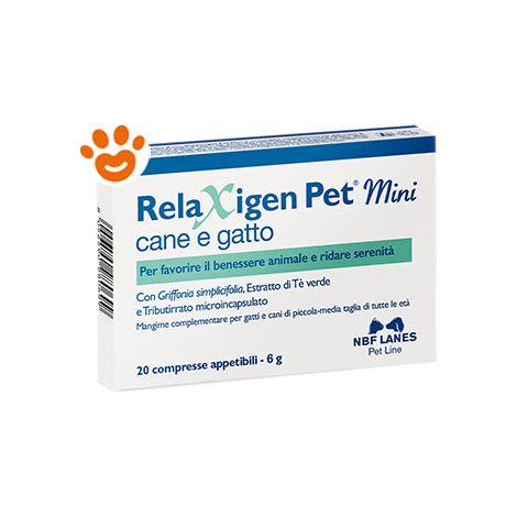 NBF Lanes Dog e Cat Relaxigen Pet Mini - NBF Lanes Dog e Cat Relaxigen Pet Mini - Confezione da 20 Compresse (1/3)