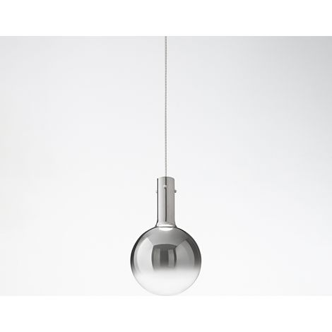 Vetro Fumè Specchiato Sfumato Serie Ampolla D20Cm Con Cavo 200Cm