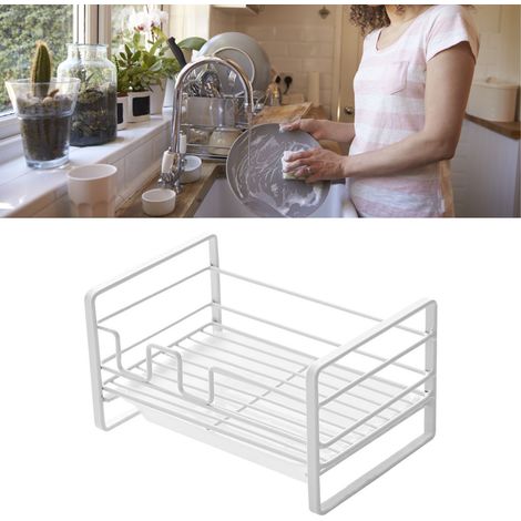 Égouttoir à éponges de cuisine, étagère de comptoir en fer forgé pour évier et vasque, porte-torchons et chiffons de nettoyage, élément de rangement essentiel. (1/5)