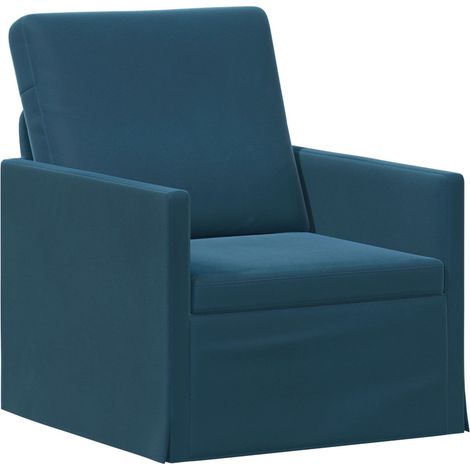 vidaXL Divano Singolo Blu 70 x 81 x 82 cm Velluto (V) (1/5)