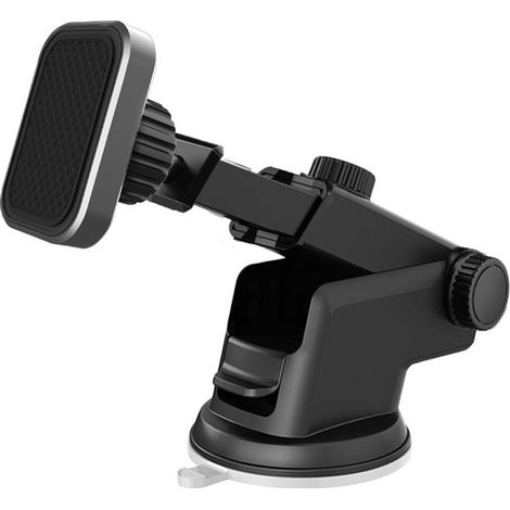 Support magnétique pour téléphone de voiture, rotation à 360°, bras télescopique, forte ventouse (1/5)