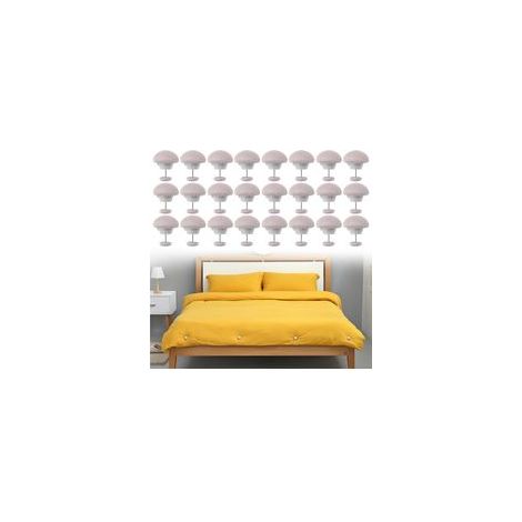 24 Pcs Attache Couette Antidérapantes, rose Clip Couette, Pince Couette Ronde en Forme de Champignon, Convient pour Fixer la Housse de Couette du Matelas