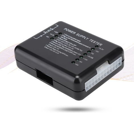 Testeur d'Alimentation PC - Vérificateur PSU/ATX 24 Pins, SATA, Disque Dur avec Indicateur LED (1/4)