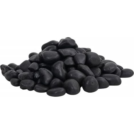 Galets polis, 10 kg, noirs, 2-5 cm.