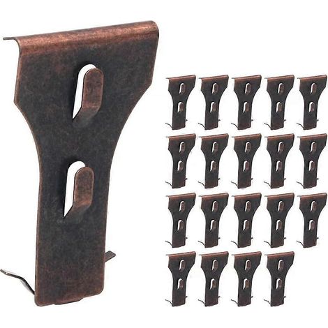 Lot de 20 crochets de fixation pour briques, supports en acier pour une utilisation extérieure, fixations murales robustes pour briques de 5,7 à 6 cm de hauteur. (1/5)